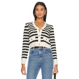 Like new Line & Dot Laurel Cardigan in Ivory & Black